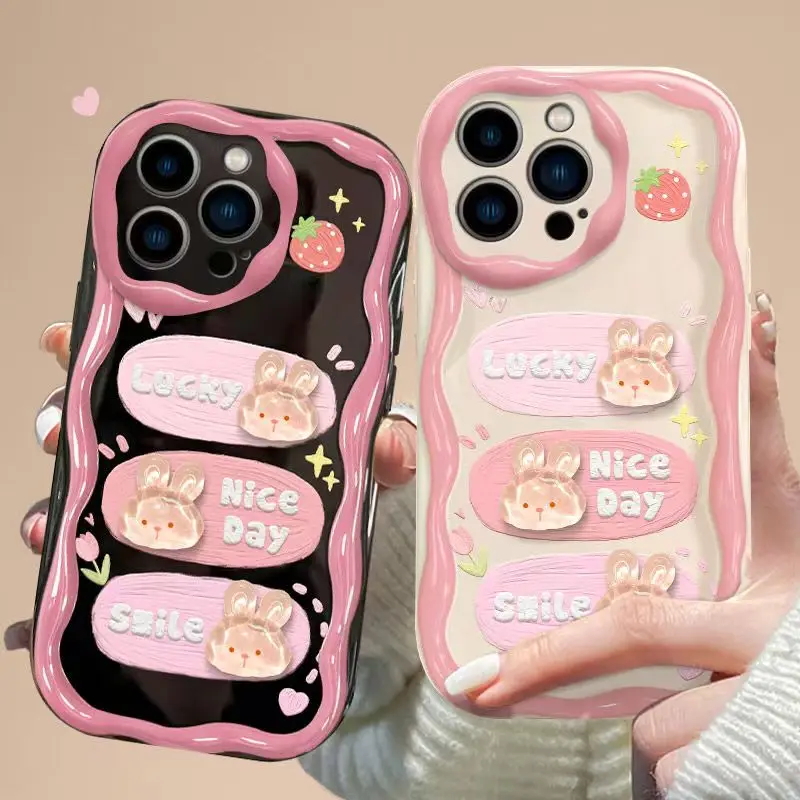 Lucky Bear Rabbit Wave TPU Phone Case