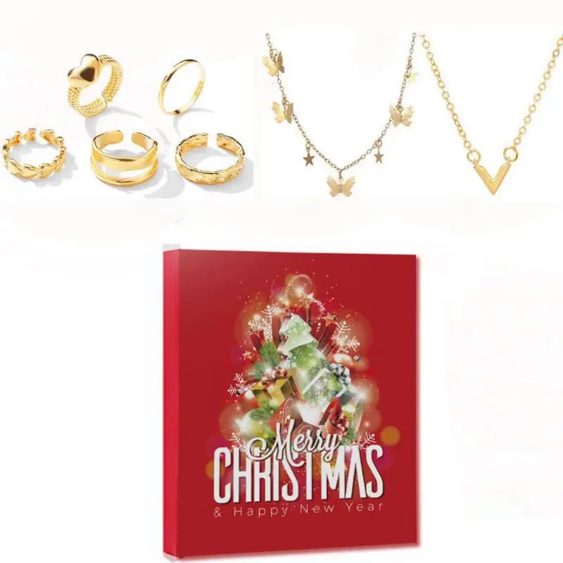 Calendrier De L'Avent Bijoux 2024 - 24 Surprises : Bracelets, Colliers, Bagues, Boucles D'oreilles