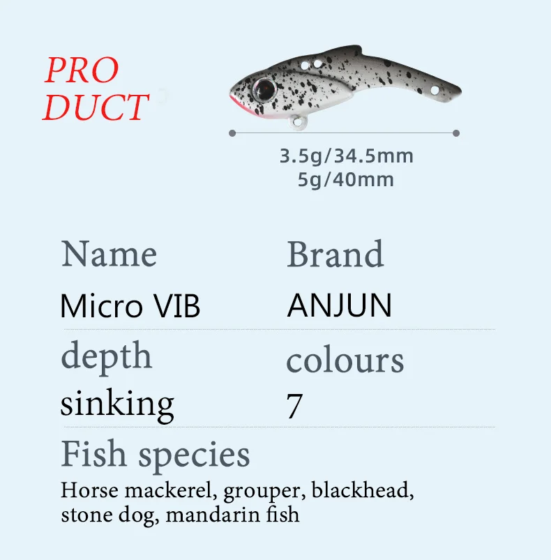 Vib Angel köder 3,5g 5g künstliche Klinge Metall sinkende Vibration Köder Swimbait Spinner Pesca für Bass Pike Barsch Forelle – Detail 4