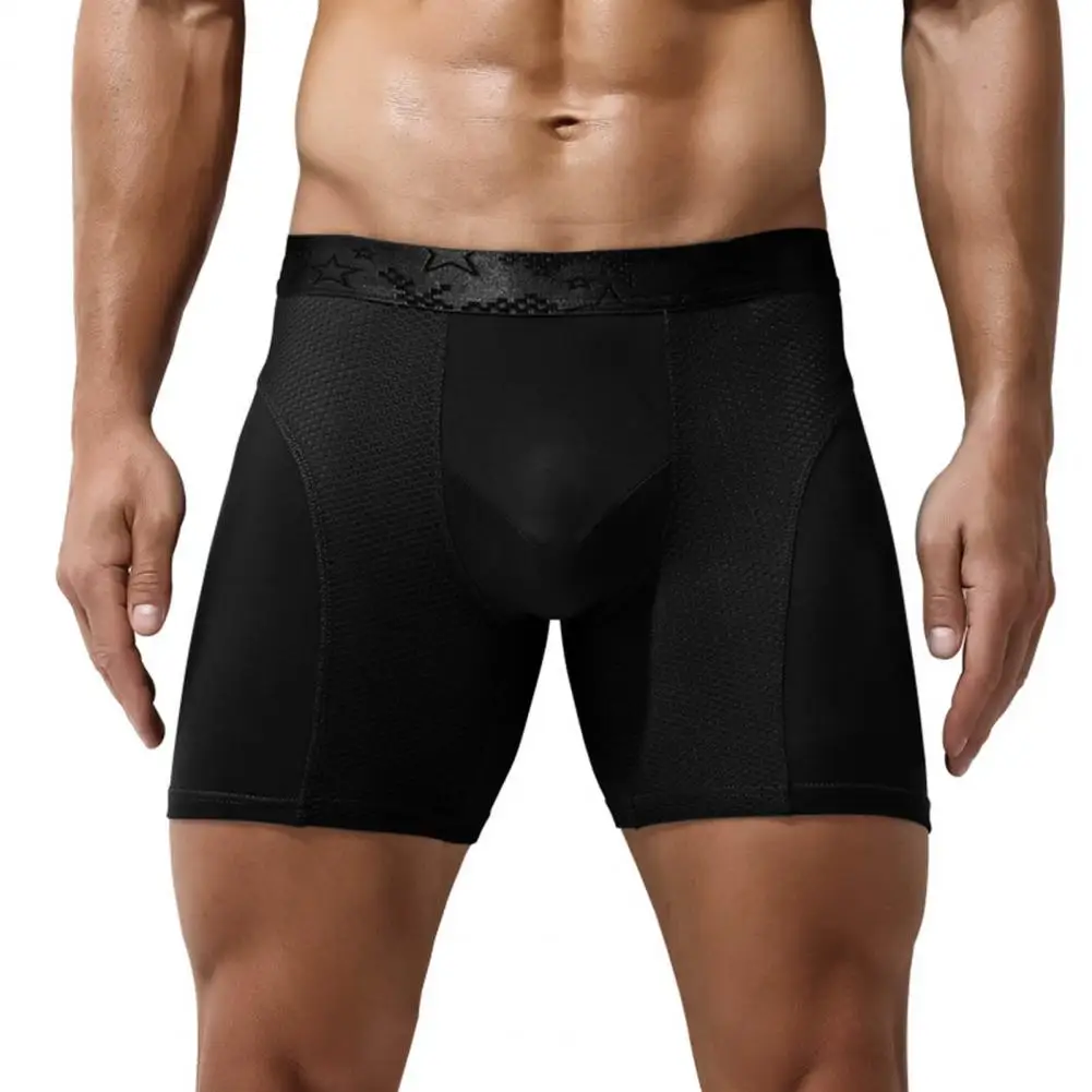 

Breathable Slim Fit Briefs Breathable Mesh Men's Underwear with U Convex Pouch Long Leg Design for Comfort Support High for Men