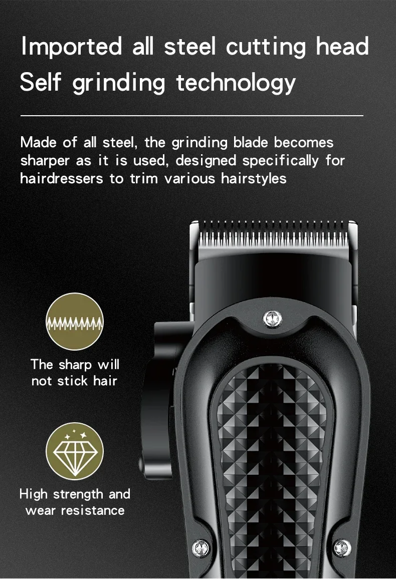 Professional Hair Clipper And Trimmer Kit For Men Rechargeable_voghion.com