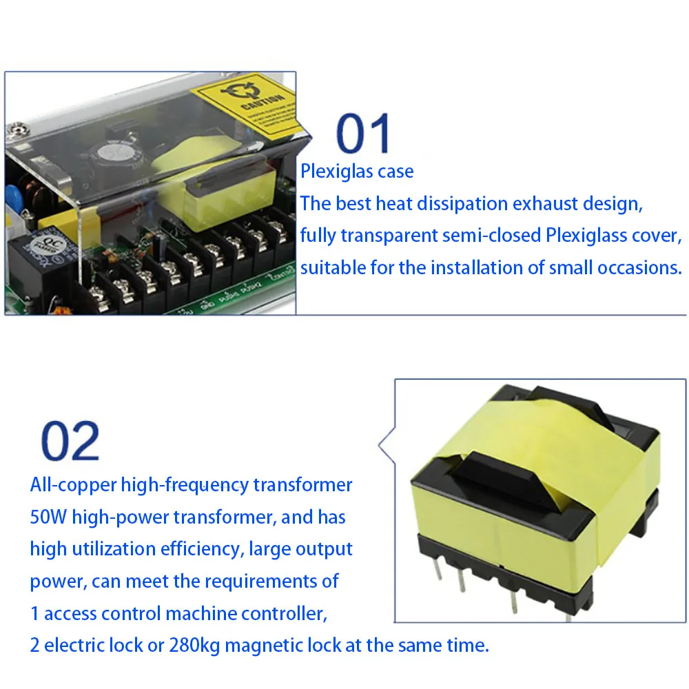 Access Control Power Board AC110-240V DC12-15V 5A Professional Power Controller