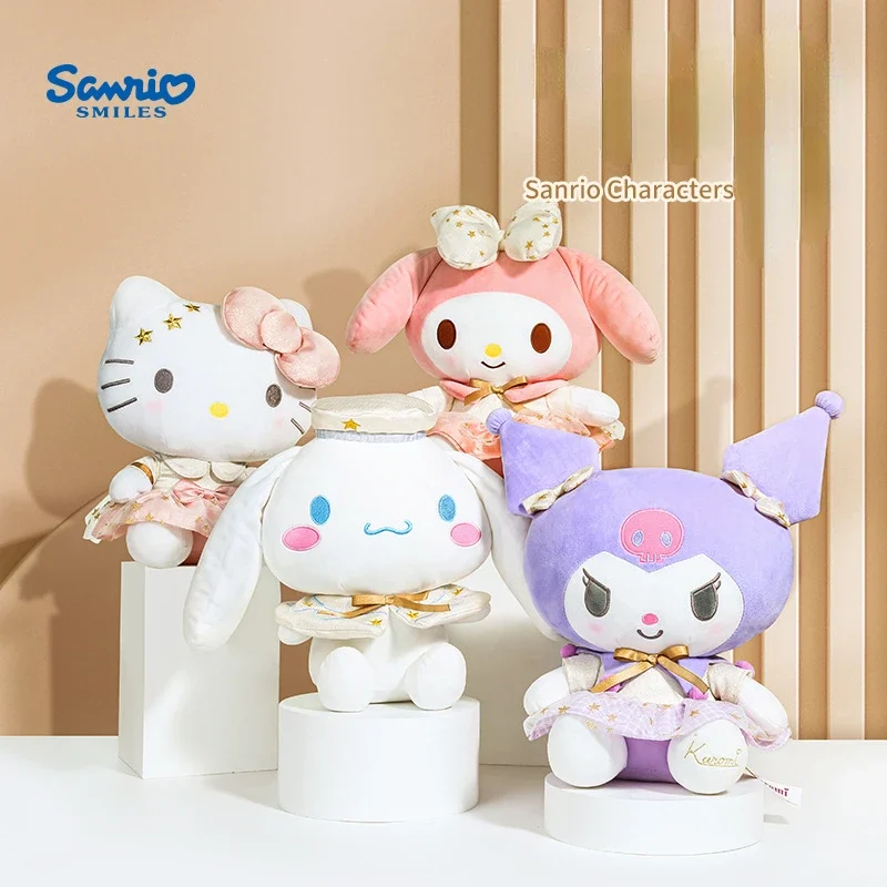 

Platinum Dressed Sanrio Cinnamoroll My Melody Kulomi Stuffed Animal Plush Toy Kids' Xmas Special Gift Rag Baby Toys