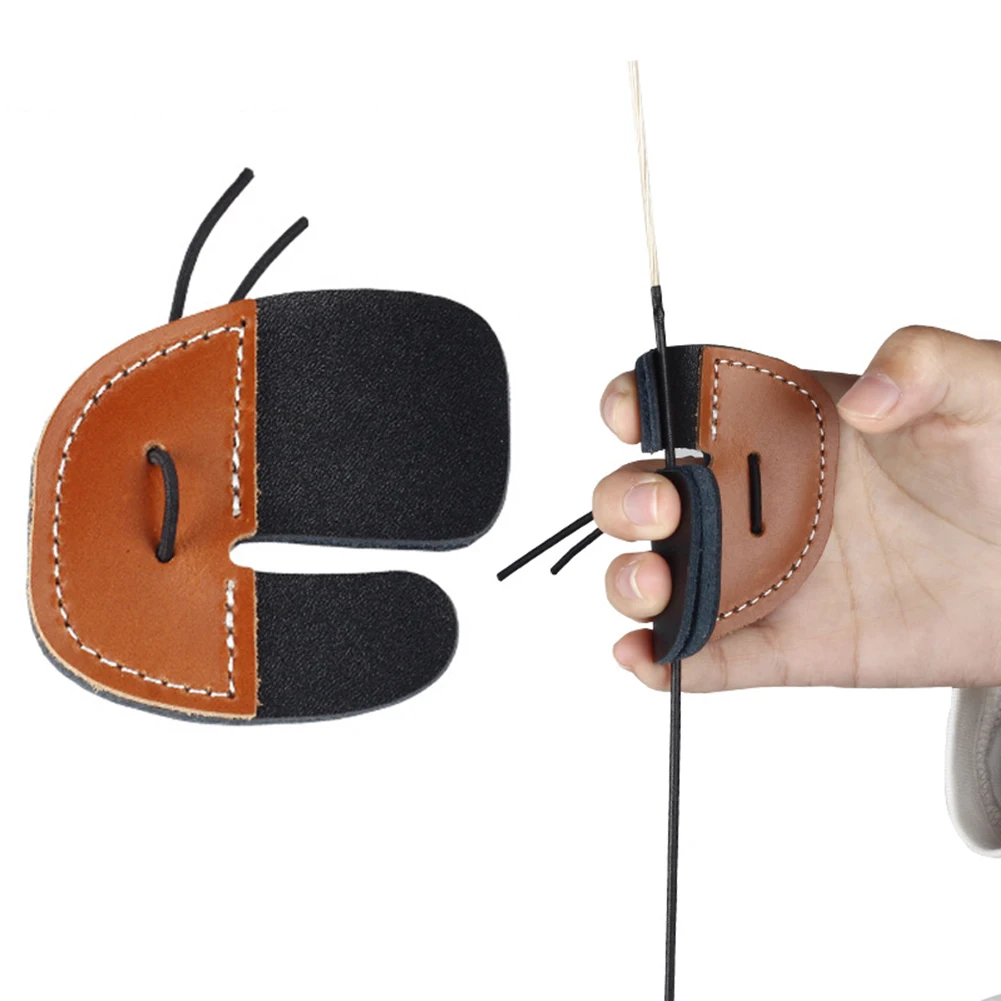 

High Quality Finger Guard Archery Long-term Wearing Reduce Pain Thickened Leather Material Better Protect Fingers