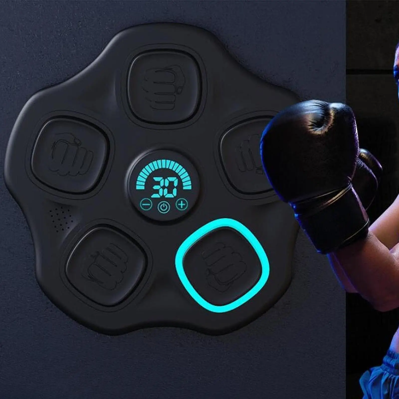 Music Boxing Machine with Gloves Indoor with LED Focus Training Punching Pad