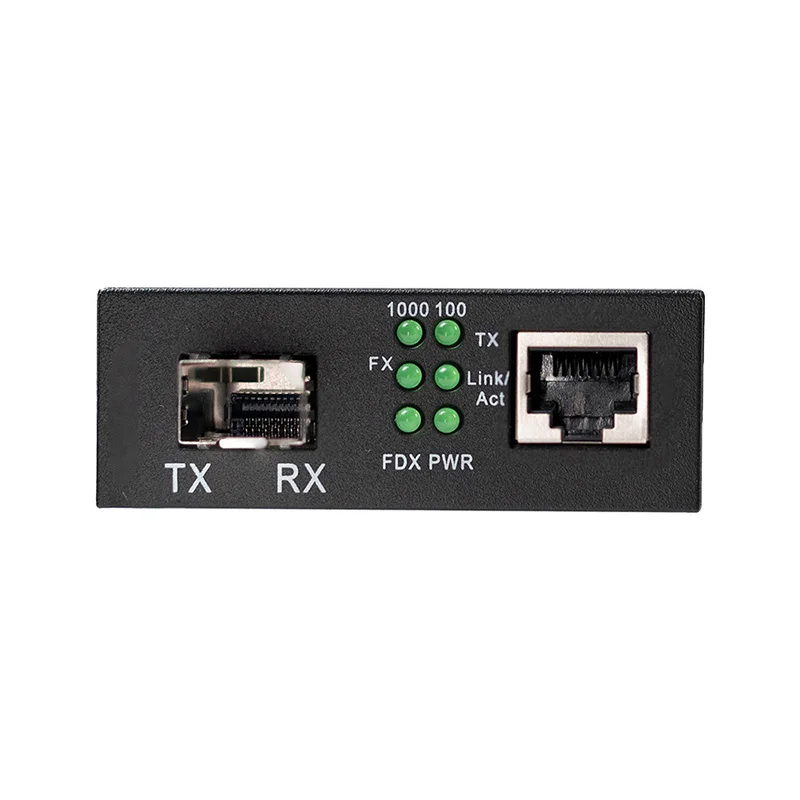 Saikiot SFP Media Converter 10/100/1000 Base Media Converter Fiber Optic 10/100/1000