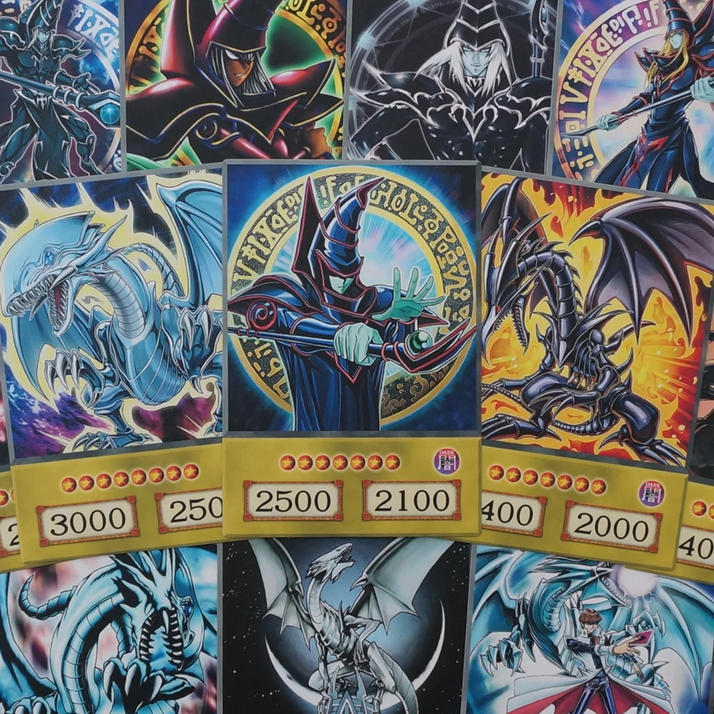 24 Pz/Set Diverse Opere D'Arte Dark Magician Blue-Eyes White Dragon Red-Eyes Black Dragon Anime Style Orica Collection Carte Di Carta