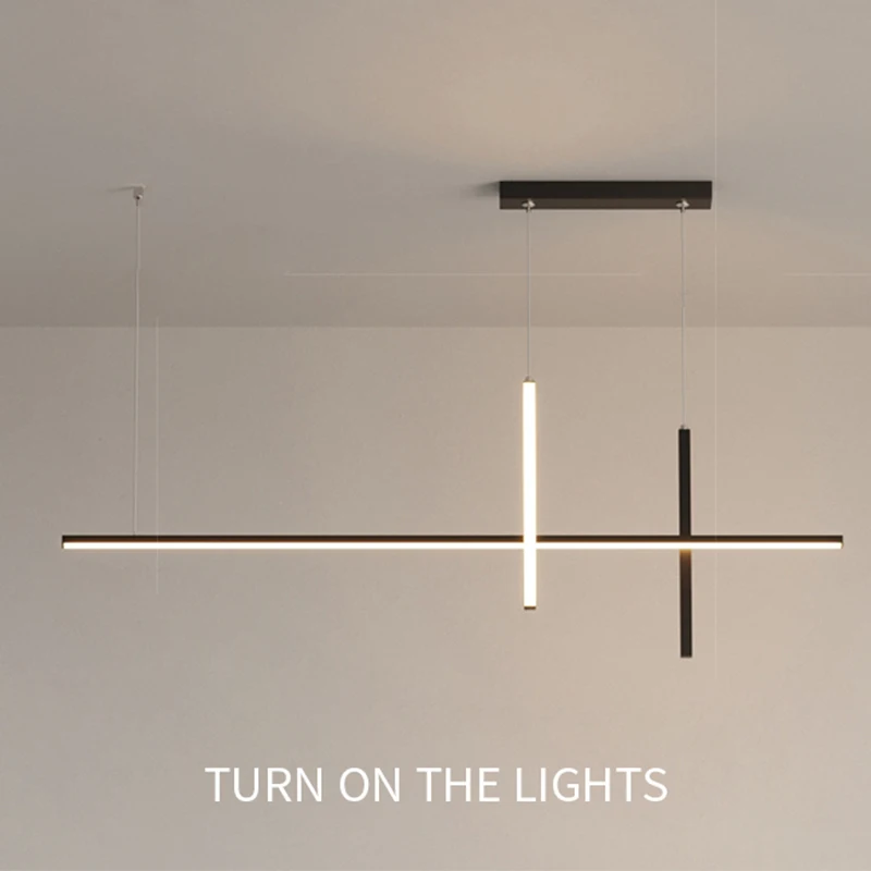 Dining room Chandelier LED Simple Modern Fashion Minimalist Strip Designer Dining room Bar Table Lamp led chandelier ceiling chandelier