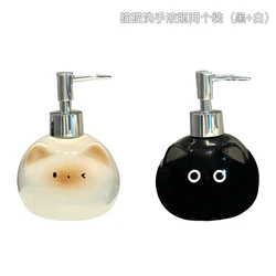Ceramic Siamese Cat Liquid Soap Dispenser (C .2PCS)