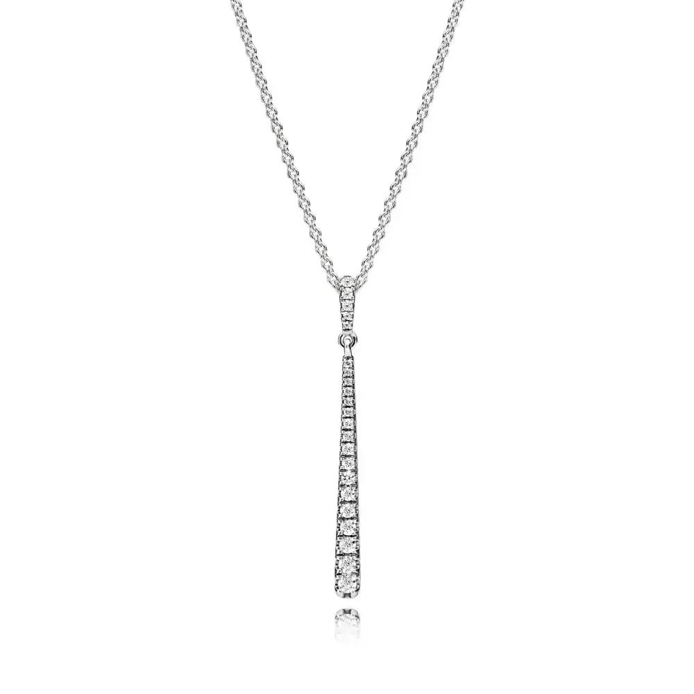 

NEW 925 Sterling Silver Meteor Pendant Shooting Star Necklace Clear CZ Elegant Temperament Suitable Gift Clavicle Chain