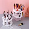 Lattices Make-up Brushes Holder Makeup Tools Storage Box Cosmetic Storage Shelf Eyebrow Pencil Eyeliner Pencil Table Organizer 6