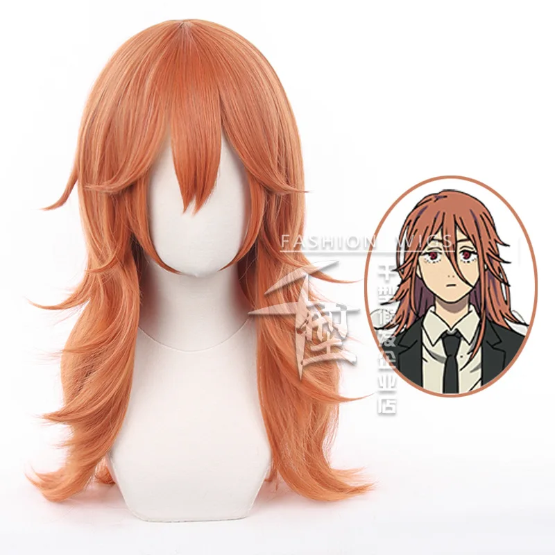 

Anime Chainsaw Man Angel Devil Cosplay Wig Orange High Quality Heat Resistant Synthetic Hair Headwear Cosplay Halloween Wigs