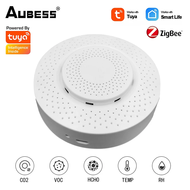 Zigbee/tuya Wifi Smart Air Box Carbon Dioxide Detector Co2 Gas Sensor
