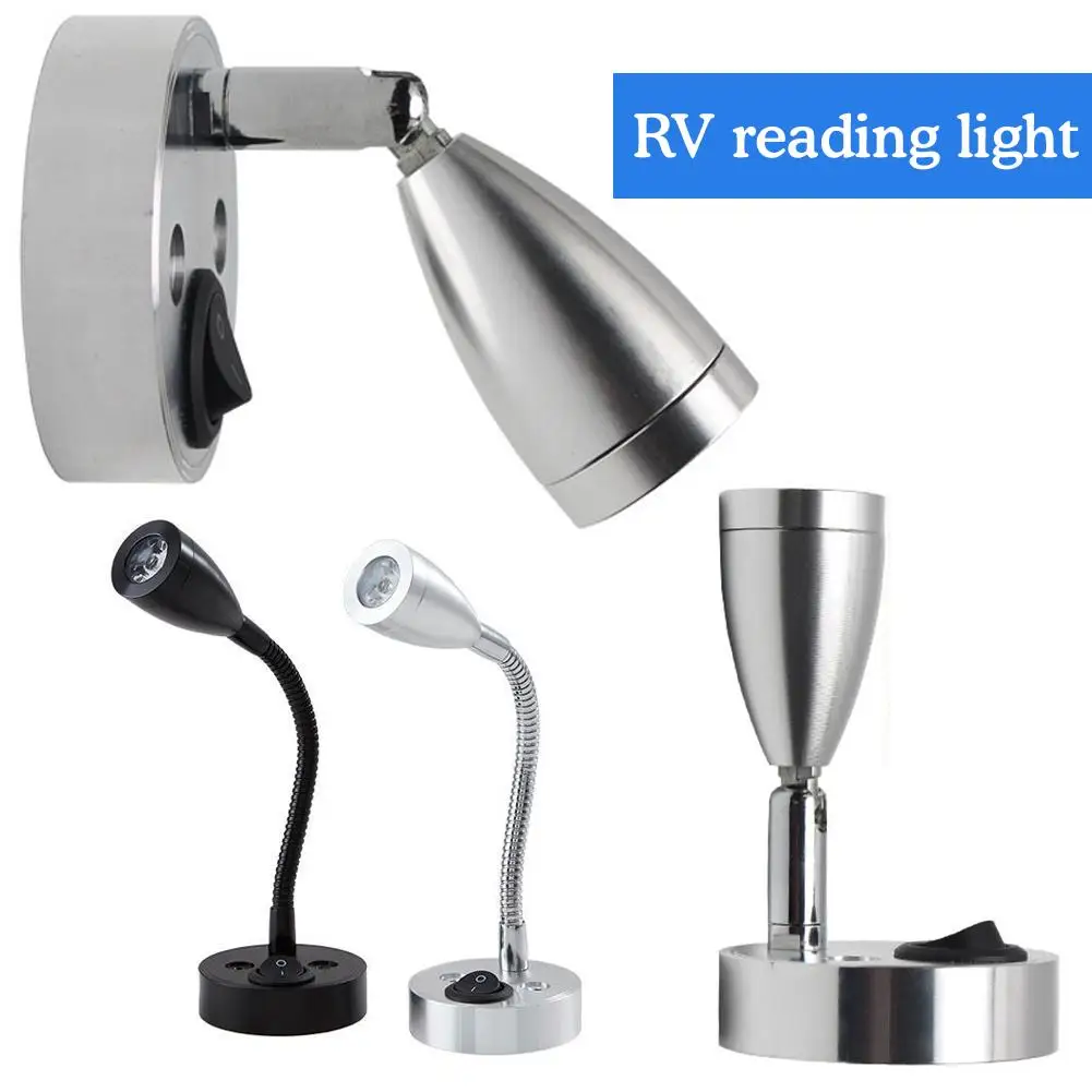 Aluminum LED Reading Light for RV Boat Yacht with USB Port