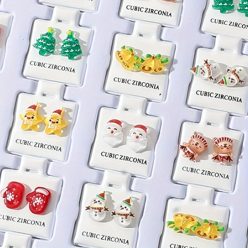 72 Women'S Cute Christmas Earring Set, Bohemian Minimalist Style, Handmade, Suitable For Daily Wear And Gifts For Mothers