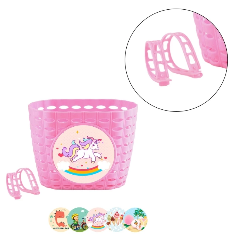 AVASTA Cestino In Vimini Per Bicicletta Bambini – Per Bici Da 12 A 20 Pollici – Tessuto A Mano, Cinturino Regolabile – Colori Assortiti