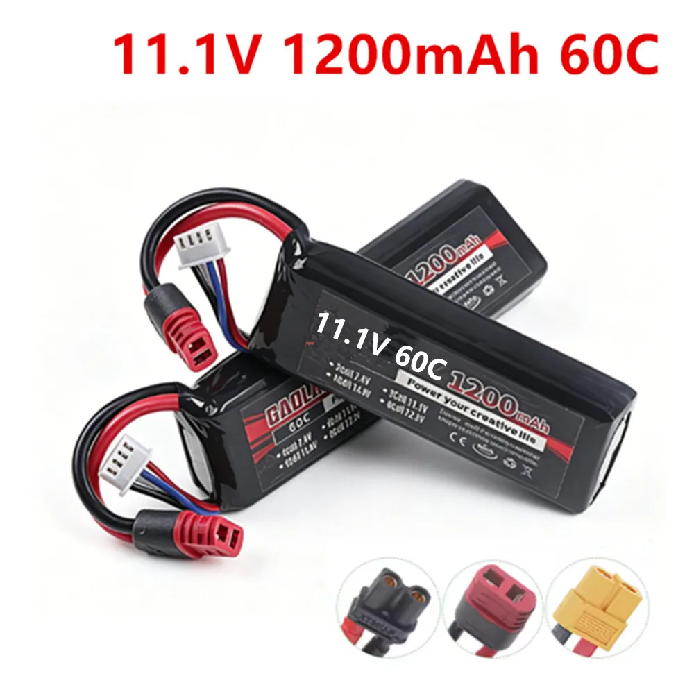 Batterie LiPo 3S 11.1V 1500mAh XT30/XT60/T pour RC Drone Hélicoptère