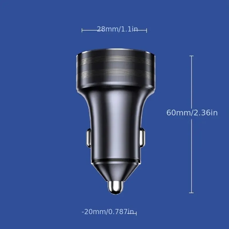 Car Charger Metal Dual Port USB 66W Fast Car Charger Suitable For Different Models Of Mobile Phones
