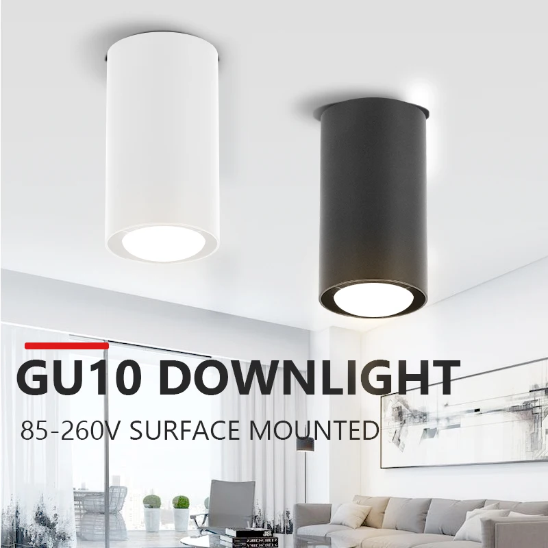 GU10 LED Downlight Replaceable Bulb 110V/220V Ceiling Lamp Interior Bedroom Living Room Shop