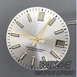 Premium 29mm Sunburst Green Luminous Watch Dial with Black, Pink, Gold Hand Set (Set 2)