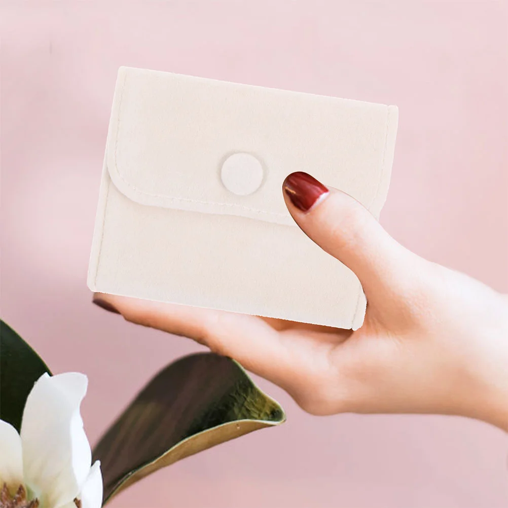 

2 Pcs Jewelry Bag Packaging Bags Pouch Small Delicate Earrings for Necklaces Bracelet Packing