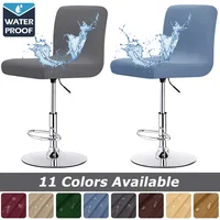 Waterproof Short Back Chair Cover Stretch Bar Stool Seat Cover Slipcover For Banquet Hotel Bar Cheap Spandex Chair Protector 1PC 1