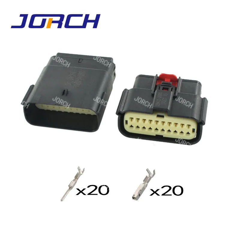 Conjuntos 20pin Molex Conector Fêmea Fêmea Macho de Plugue do Fio Elétrico Automotivo 334822132 33472-2001 para a Borda de Ford Mondeo 1