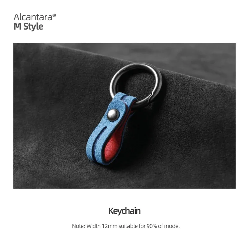 Luxury Alcantara Car Keychain Keyring Key Tag Accessory