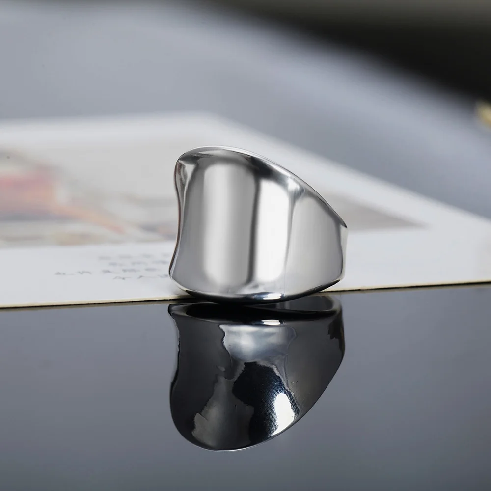 

925 Sterling Silver wide Rings Jewelry for Women men Size 6 7 8 9 10 Fashion Wedding high quality Christmas gifts