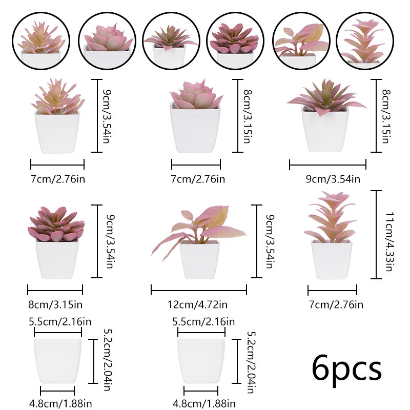 1 Set Simulation Mini Potted Plant
