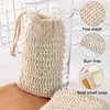 5Pcs Sisal Soap Saver Bag Exfoliating Mesh Pouch Eco Friendly Natural Zero Waste Foaming And Scrubbing Sisal Bag For Bathroom 1