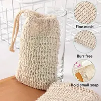 5Pcs Sisal Soap Saver Bag Exfoliating Mesh Pouch Eco Friendly Natural Zero Waste Foaming And Scrubbing Sisal Bag For Bathroom 1