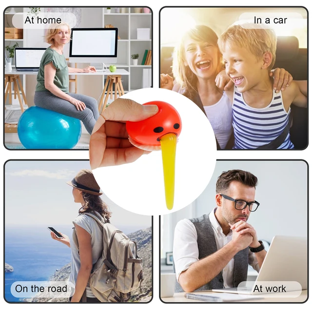 Funny Stress Relief Toy Vomiting Sucking Lazy Egg Yolk Vent Decompression Squeeze Toy Fidget Sensory Toy Novelty Cute Relief Toy 5