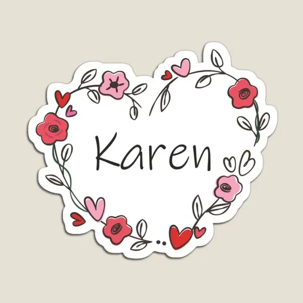 

Меня зовут Карен, магнит, Детская Веселая игрушка-холодильник, милые наклейки-держатели, Декор для дома и детей, Красочные