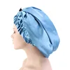 Long Satin Bonnet Sleep Cap Extra Large Silk Sleeping Hijab with Wide Elastic Band Loose Night Hat for Women Braids Curly Hair 3