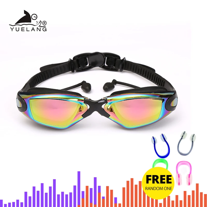 Úszás szemüvegek professzionális Állóképes szilikon Úszás Védőszemüveg anti-fog anti-uv Vízhatlan esőköpény Felnőtt Porond Úszás szemüvegek