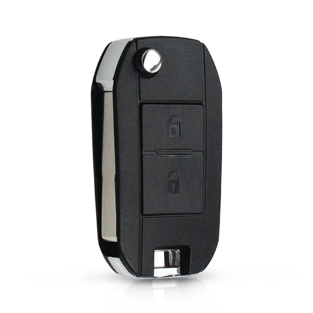 KEYYOU Modified Flip Folding Car Key Shell For Peugeot 307 107 207 407 Citroen C2 C3 Xsara Remote 2 Button Key Case HU83 Blade Key Case Car Remote Key Car Key Car Key Shell Key Shell