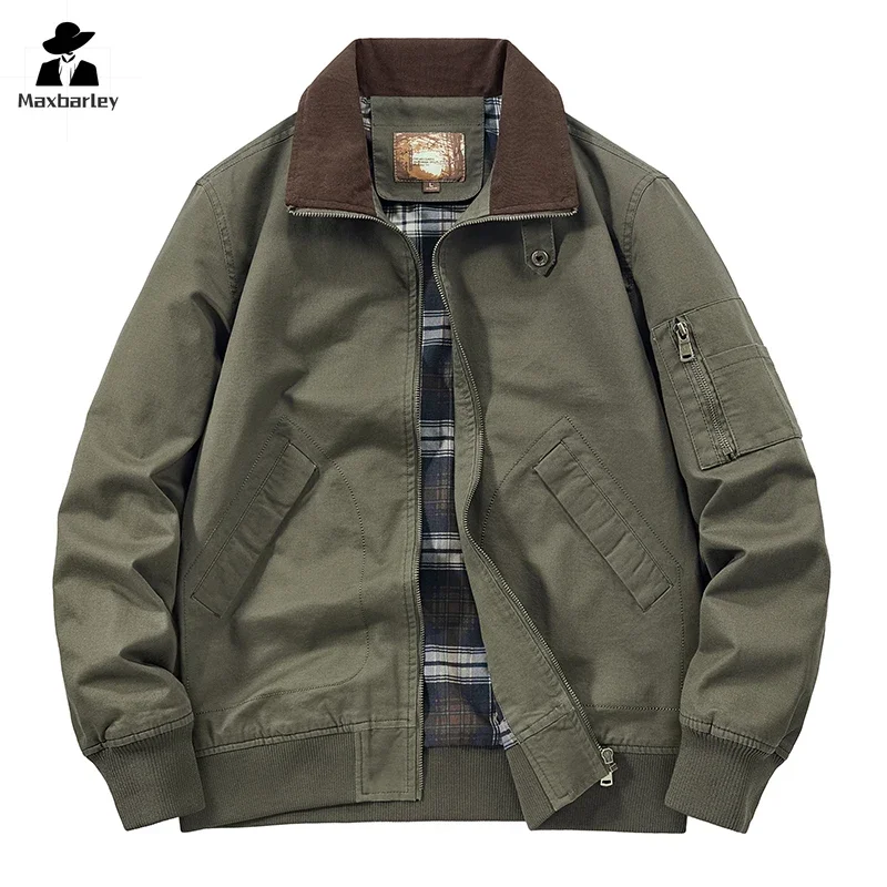 

MA1 Cotton Bomber Jacket Men's Retro Green plus size Denim Jacket 2024 Spring MA-1 Tactical Windproof Baseball Suit Coat