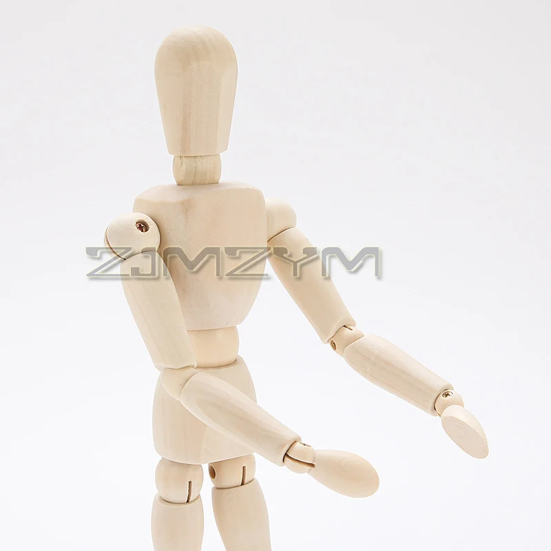 5 Sizes Wooden Figure Model Artist Movable Limbs Mannequin Art Sketch Draw Action Toy Figures For Articulated Educational