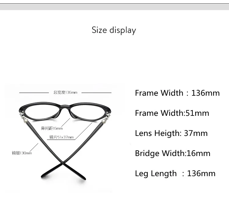 Zilead Cat Eye Reading Glasses Women Elegant Pearl Frame Prescription Presbyopic Eyewear Hyperopia Eyeglasses+1 1.5 2 2.5 3 3.5 6