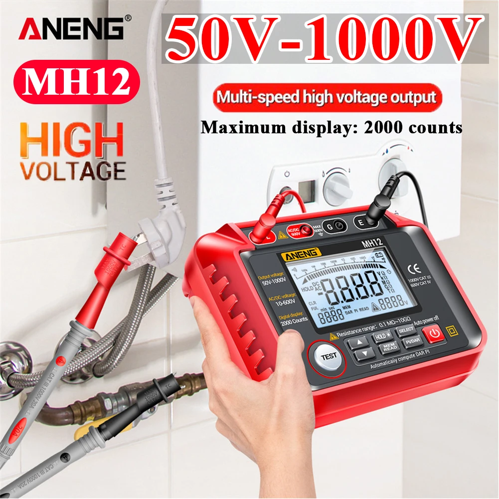 ANENG Insulation Earth Resistance Tester MH10/11/12 Digital Ground