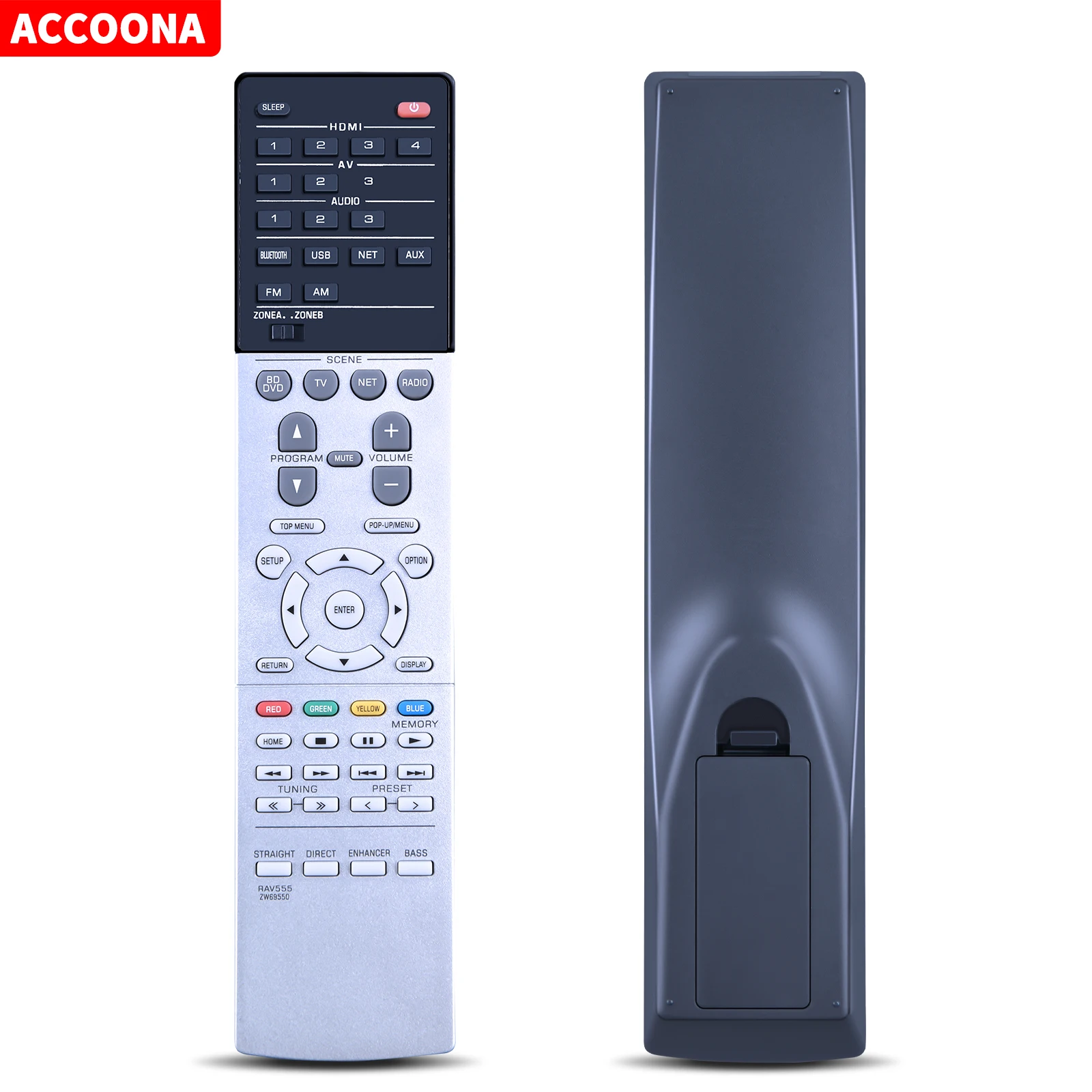 Telecomando Rav555 Zw69550 Per Ricevitore Audio Yamaha Rx-A670 Rx-A670Bl