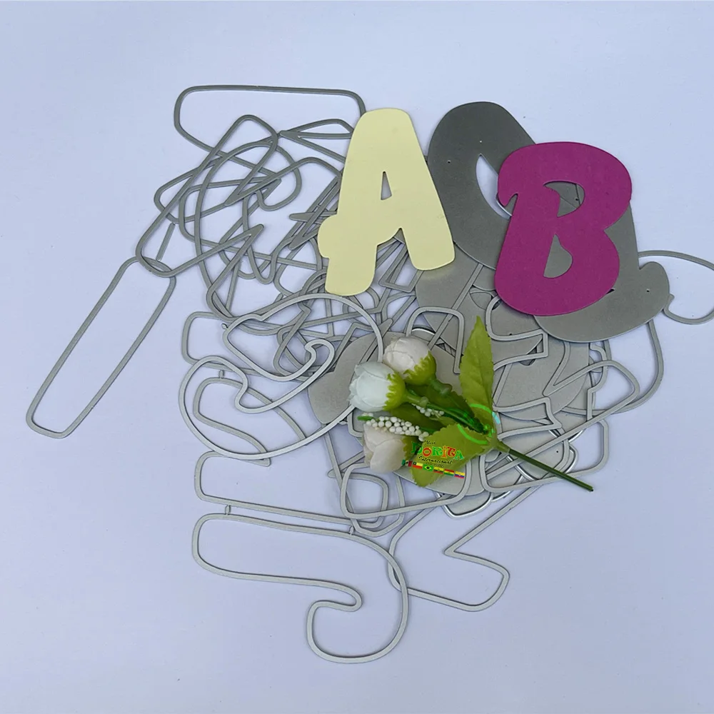 

8 см, 26 шт., объемные штампы с английскими буквами, стандартный шаблон для самостоятельного тиснения, бумажный фотоальбом, поздравительные открытки