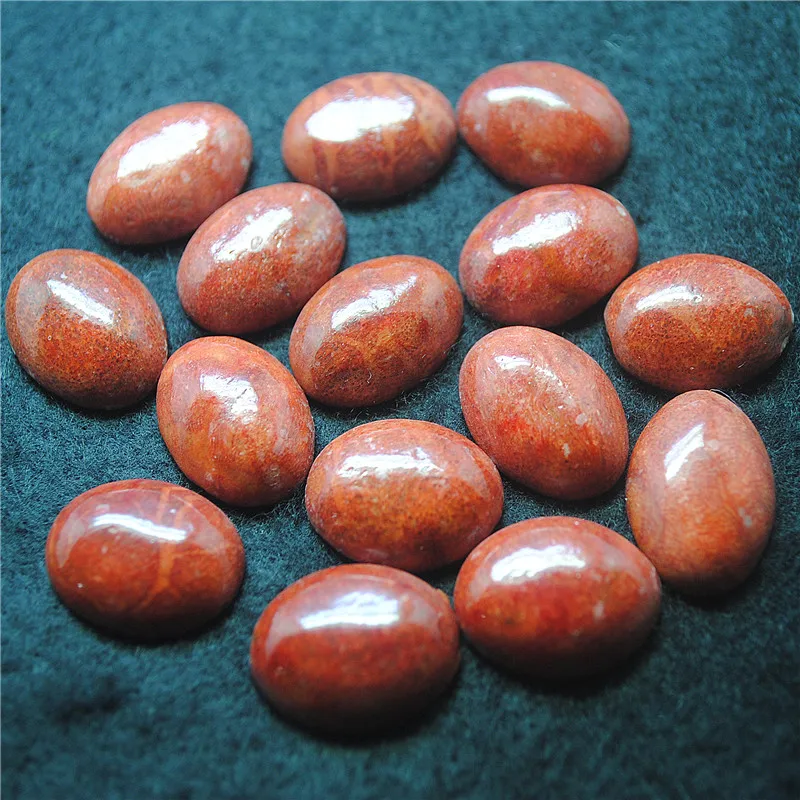 

10PCS Natural Red Sponge Coral Cabochons Oval Shape 13X18MM 18X25MM DIY Jewelry Accessries For Jewelry Designs Free Shippings