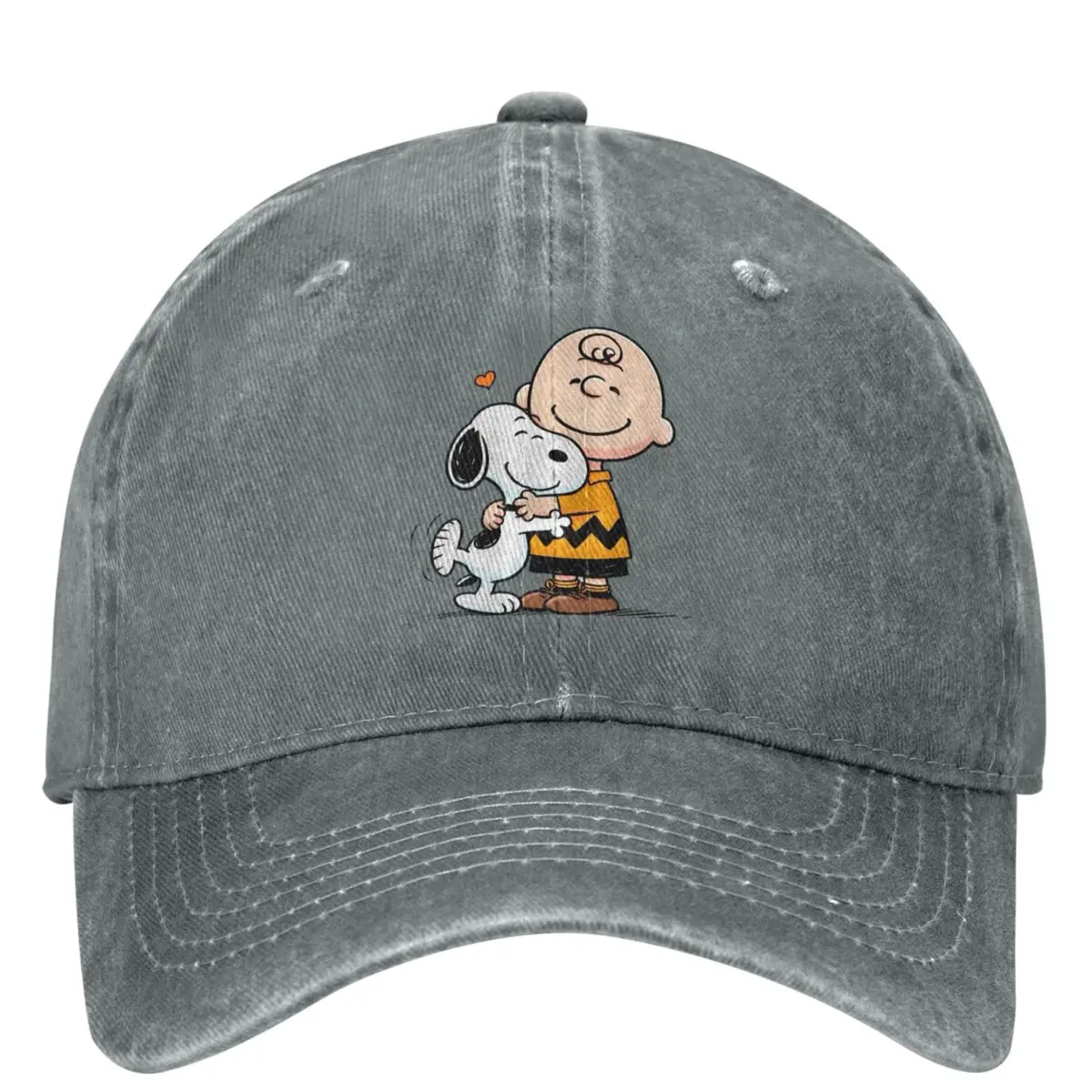 thumbnail image 1 of Gorra de béisbol vaquera con forma de corazón de Snoopy y Charlie Brown de Peanuts, gorra de camionero de dibujos animados para papá, gorra de béisbol para mujer con parasol, 1 of 5