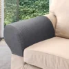 2pcs Sofa Arm Covers Comfortable Soft Armrest Cover High-Grade Spandex Stretch Arm Caps Waterproof Dustproof Furniture Protector 5