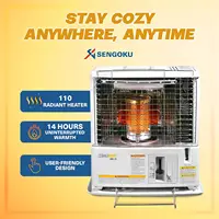 HeatMate Economic Portable Radiant Kerosene 10000 BTU Space Heater with Automatic Safety Shut Off for 380 Square Feet of Indoor/ 2