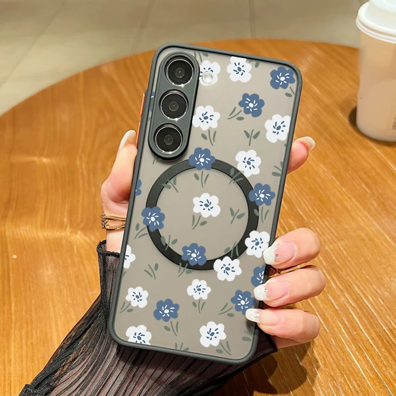 Magnetic Butterfly Flower Phone Case with MagSafe Compatibility