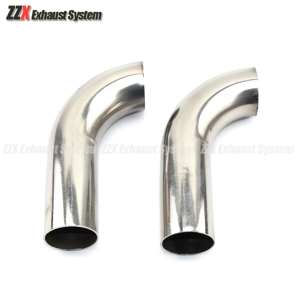 Exhaust Pipe Welding Elbow Fittings Welded Elbow Pipe Fitting Round Pipe Fitting 1PCS Car Exhaust Pipe Muffler Stainless Steel Elbow 90 Degree Angle Pipe To Reduce Diameter