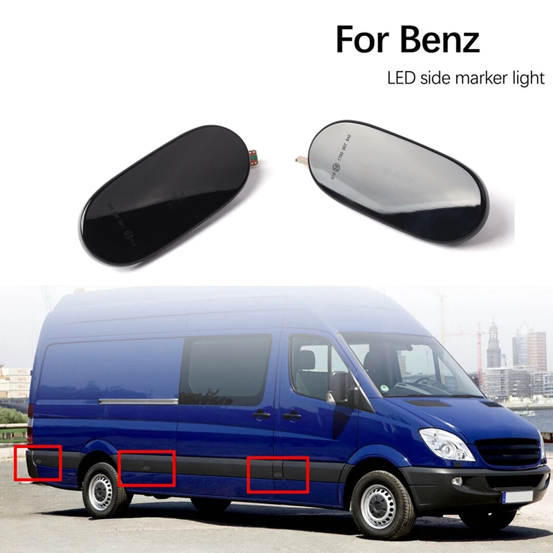 

Светодиодный динамический боковой указатель поворота, Световой индикатор для Mercedes-Benz Sprinter W906 2006-2018 Crafter 2006-2016